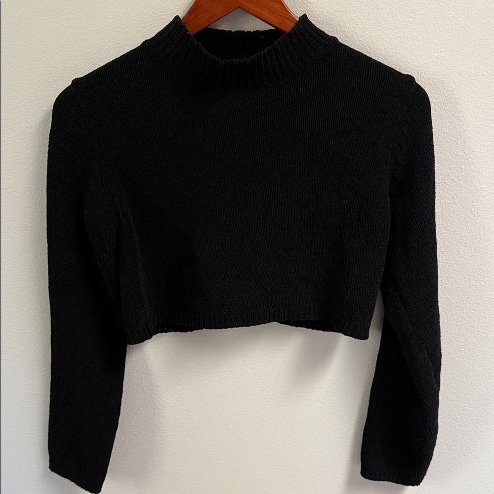Wild Fable Black Textured Sweater